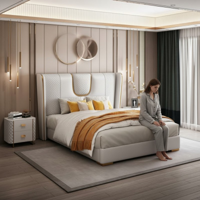 Duebel Hotel Better Schlofkummer Bett Polster Design Luxus Miwwelen Metall