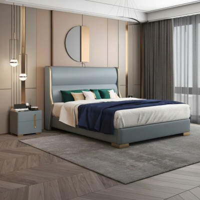 Bett Duebel Schlof Zëmmer Holz 180x200cm Bett Polster Design Luxus