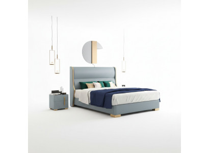 Bett Duebel Schlof Zëmmer Holz 180x200cm Bett Polster Design Luxus