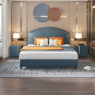 Bett Schlofzëmmer Luxus Duebelbett Blo Modern Design Better Hotel