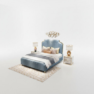 Modern Bett Duebelbett Better Holz Blo Stil Holz Schlofzëmmer Nei
