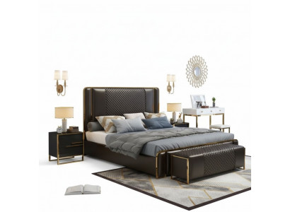 Bett, Duebelbett, Better, Miwwel, Ariichtung, Schlofzëmmer, Luxus Design
