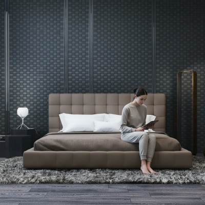 Modernen Kader Luxus-Schlofzëmmer-Bett Hotel-Design Gro Duebel