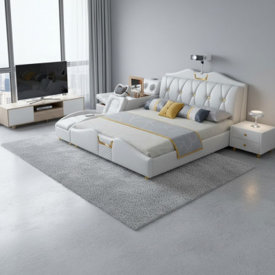 Multifunktiounsbett Luxus Design Better Duebel Regal 180x200cm Neit