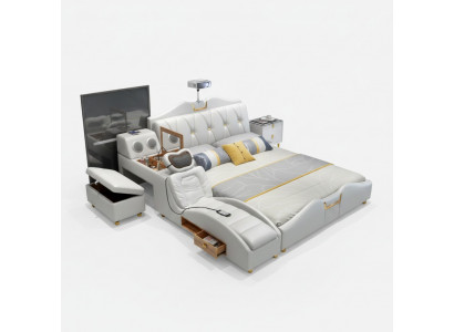 Multifunktiounsbett Luxus Design Better Duebel Regal 180x200cm Neit