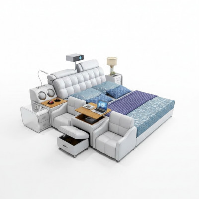 Multifunksiounsbett Boxen Luxus Design Liederbetter Hotel Duebel Neit