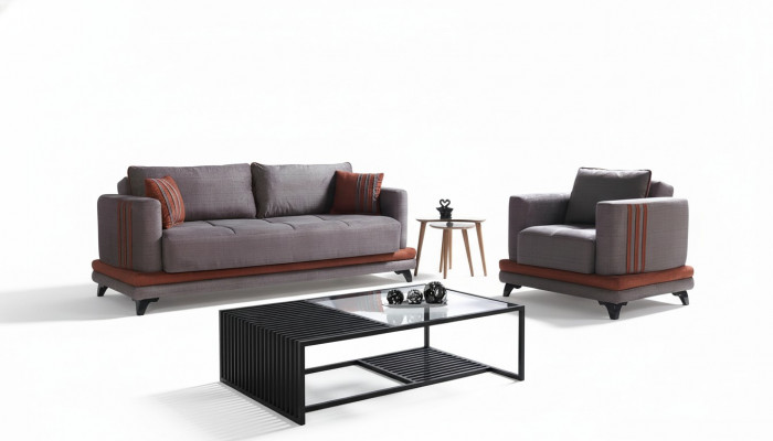 Sofagarnitur 3+1 Sëtzer Textil Holz Sofa 3 Sëtzer Modern Sëtz Komplett Set Nei EU