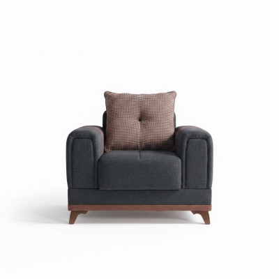 Design Sëtzer Luxus Fotell Relax Textil mat Edelstol Fotell Relaxsessel Modern