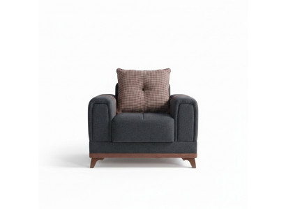 Design Sëtzer Luxus Fotell Relax Textil mat Edelstol Fotell Relaxsessel Modern