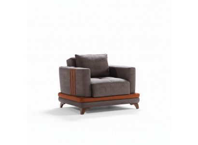 Design Sëtzer Luxus Fauteuil Relax Textil Gro Fauteuil Club Modern Luxus