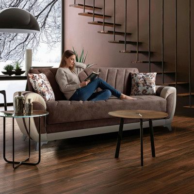 Luxuriéist Wunnzëmmer Sofa 3 Sënziger Relax Sofa Modern 225cm Luxus Sofa Nei