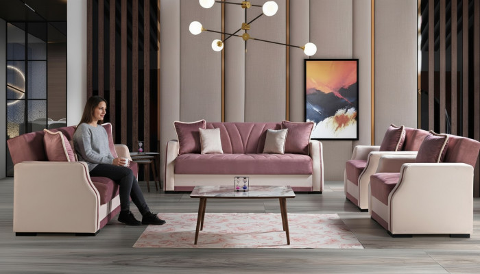 Luxus Sofagarnitur Komplett Couch Sofa Modern Garnitur Livingroom Relax 3+2+1+1 Nei