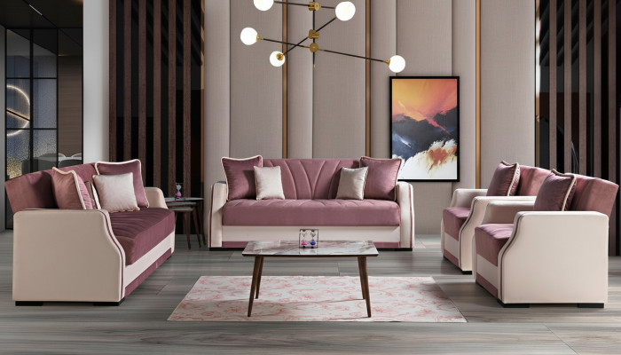 Luxus Sofagarnitur Komplett Couch Sofa Modern Garnitur Livingroom Relax 3+2+1+1 Nei