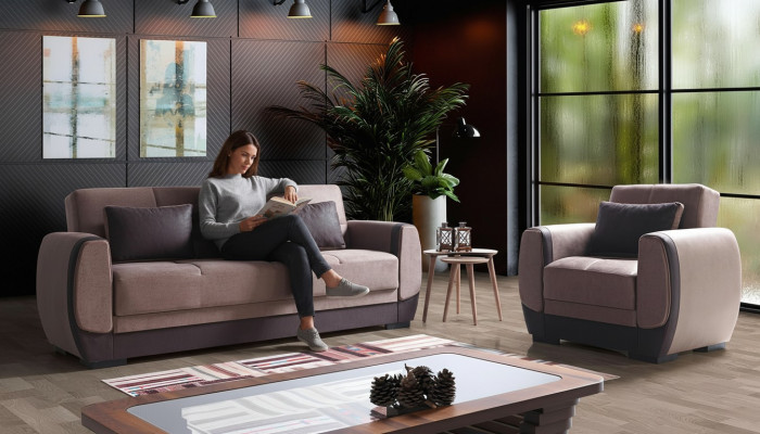 Sofagarnitur 3+1 Sëtzer Textil Holz Sofa 3 Sëtzer Modern Fauteuil Nei Komplett Nei Set