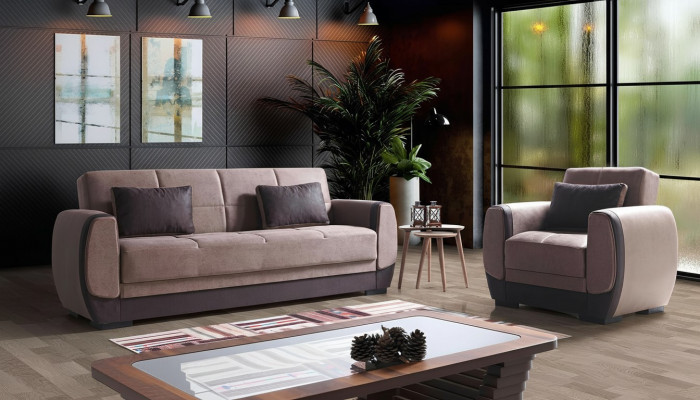 Sofagarnitur 3+1 Sëtzer Textil Holz Sofa 3 Sëtzer Modern Fauteuil Nei Komplett Nei Set