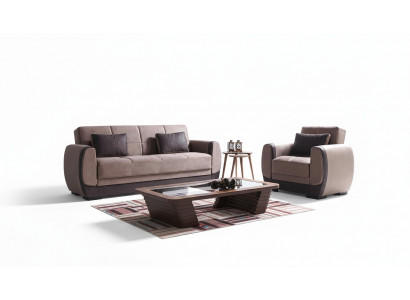 Sofagarnitur 3+1 Sëtzer Textil Holz Sofa 3 Sëtzer Modern Fauteuil Nei Komplett Nei Set