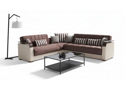 Eckcanapé Wunnlandschaft Beige L-Form Canapé Wunnzëmmer Eckcanapé Luxus 315 x 245