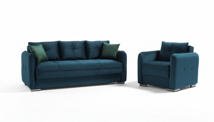 Sofa Garnitur 3+1 Sëtzer Sesselle Garnitur Modern Relax Sesselle Miwwelen Luxus