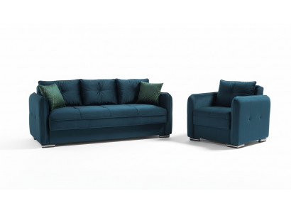 Sofa Garnitur 3+1 Sëtzer Sesselle Garnitur Modern Relax Sesselle Miwwelen Luxus
