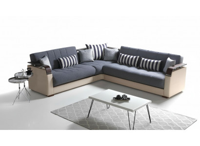 Gro Liewenzëmmer Eckcanapé L-Form Modern Luxus Canapé Eckcanapé Eckgarnitur