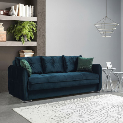 Wunnzëmmer Canapé 3 Sëtzer Design Stil Miwwelen Relax Canapé 3er Modern Canapéen Blo Nei