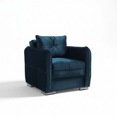 Design Sëtzer Luxus Fautteuil Relax Textil Blo Faarf Fautteuil Club Lounge Modern
