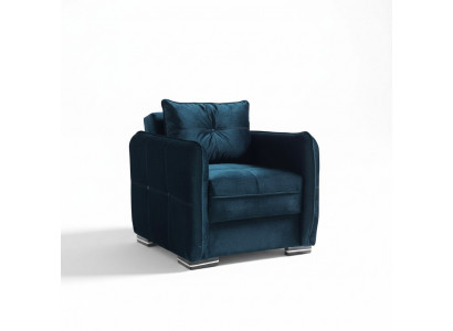 Design Sëtzer Luxus Fautteuil Relax Textil Blo Faarf Fautteuil Club Lounge Modern