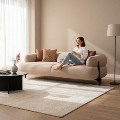 Sofa 3 Sëtzer Design Sofas Polster Couchen Lieder Relax Sëtz Miwwelen Modern Relax Nei