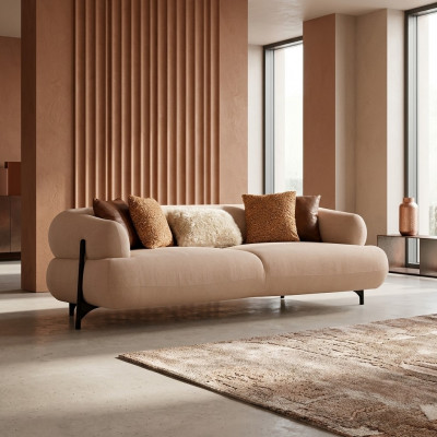 Sofa 3 Sëtzer Design Sofas Polster Couchen Lieder Relax Sëtz Miwwelen Modern Relax Nei