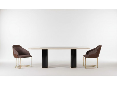 Iesszëmmer Set Luxus 4x Still+Iessdësch Iessgrupp Garnitur Lehnstill Modern