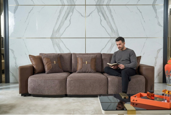 Sofa 3 Sëtzer Design Sofas Polstersofa Couchen Relax Sëtz Miwwelen Modern Nei