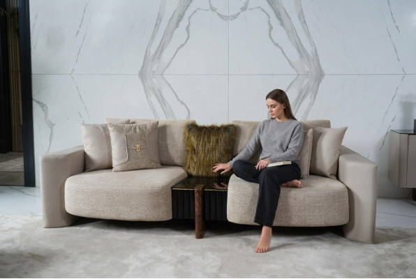Sofa 2 Sëtzer Design Sofas Polster Couchen Relax Sëtz Miwwelen Modern Nei
