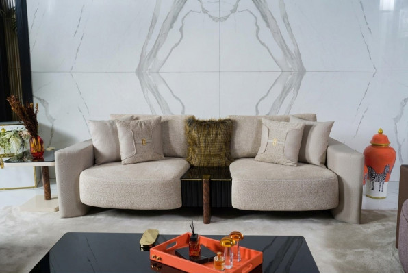 Sofa 2 Sëtzer Design Sofas Polster Couchen Relax Sëtz Miwwelen Modern Nei