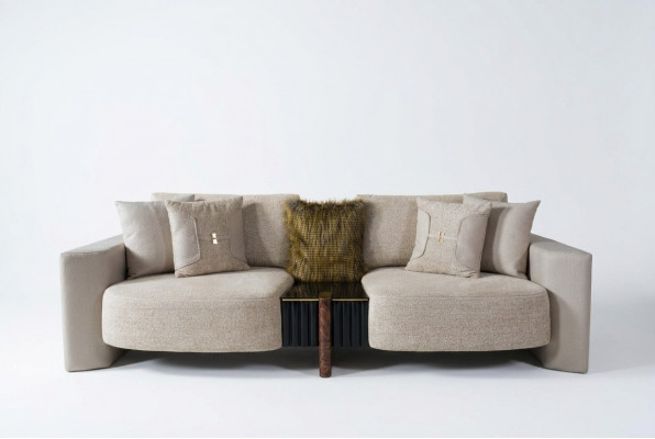 Sofa 2 Sëtzer Design Sofas Polster Couchen Relax Sëtz Miwwelen Modern Nei