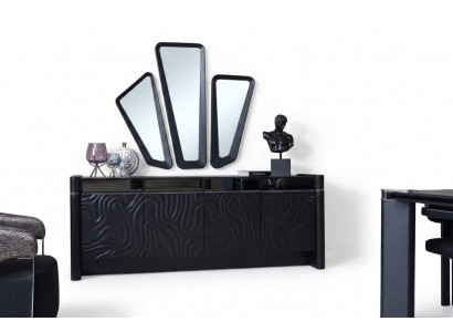 Säitendësch 3x Spigel Anrichte Luxus Garnitur Kommode Holz Kommoden Modern