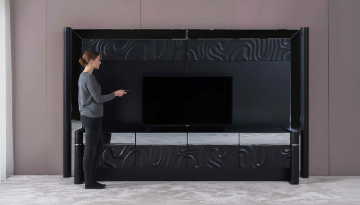 Holzmëbelen Modern Wunnéngsdëscher Designer Wunnzëmmermëbelen TV-Stänn Mauerschaf