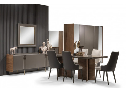Luxus Iesszëmmer Set Iessdësch 6x Still Sideboard Iessgruppen Iessgarnitur 8 Stéck
