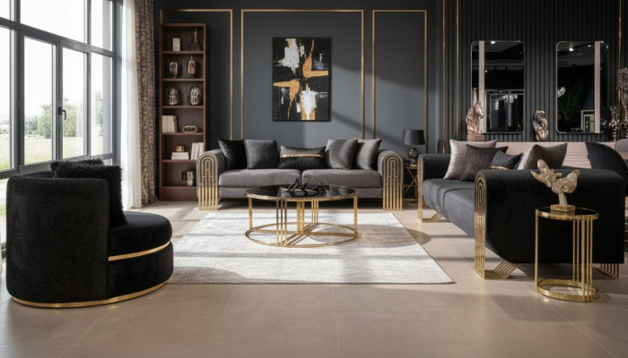 Sofagarnitur 3+3+1 Sëtz Sessel Garnitur Modern Relax Eenzel Sëtz Miwwelen Couchen