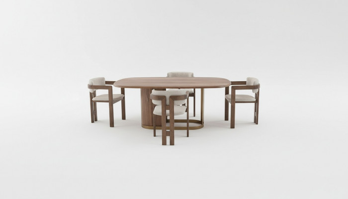 Iesszëmmer Set Luxus 6x Still Iessdësch Iessgrupp Garnitur Lehnstill Modern Nei