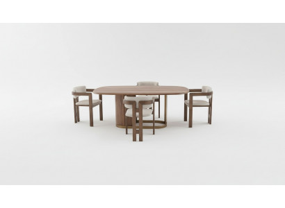 Iesszëmmer Set Luxus 6x Still Iessdësch Iessgrupp Garnitur Lehnstill Modern Nei