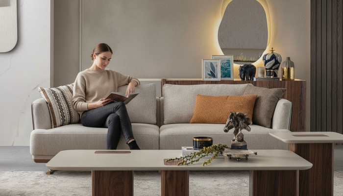 Modern Sofa 3 Sëtzgeleeënheet Relax Sofa Luxus 3er Sofa Wunnzëmmer 3 Sëtzgeleeënheet