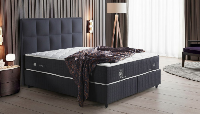 Designer-Duebbelbett Holz Designer-Betten Miwwelen Schlofzëmmer Bett Boxspring