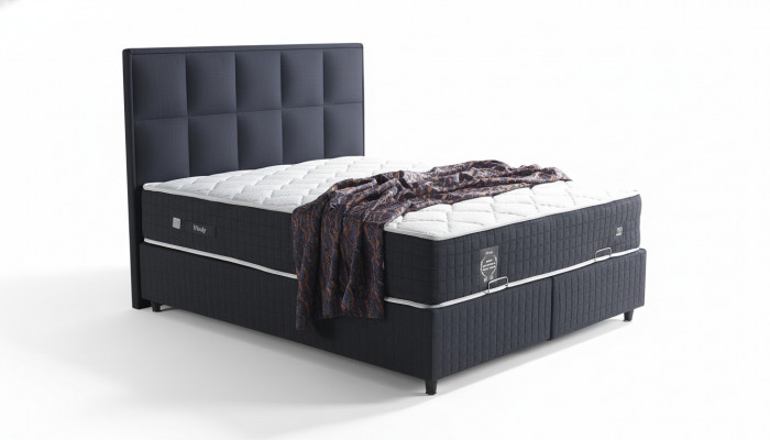 Designer-Duebbelbett Holz Designer-Betten Miwwelen Schlofzëmmer Bett Boxspring