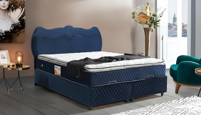 Bett Design Better Luxus Blo Polster Schlofkummer Miwwelen Luxus Modern Boxspring