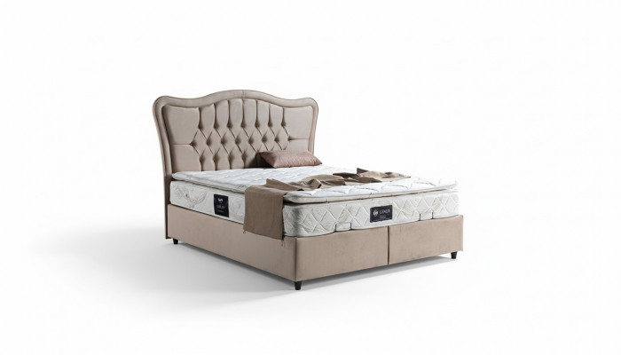 Bett Design Better Luxus Polster Schlofzëmmer Miwwelen Modern Beige 160x200