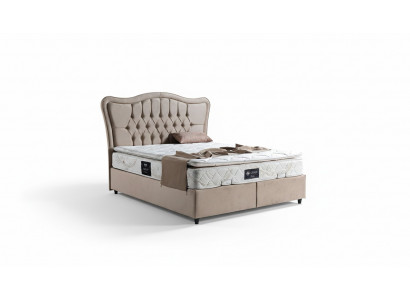 Bett Design Better Luxus Polster Schlofzëmmer Miwwelen Modern Beige 160x200