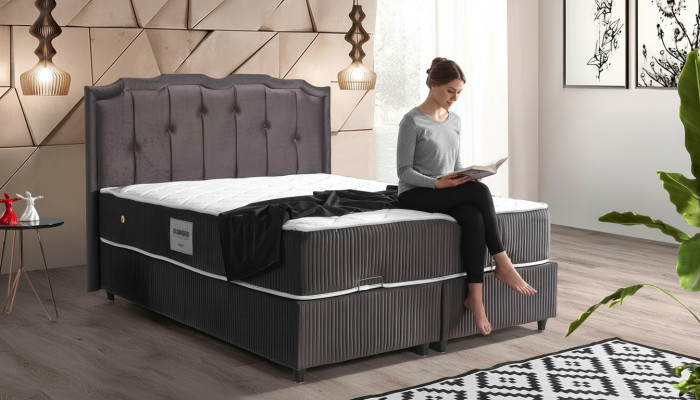 Bett Design Better Luxus Polster Schlofzëmmer Miwwelen Boxsping Brong 160x200