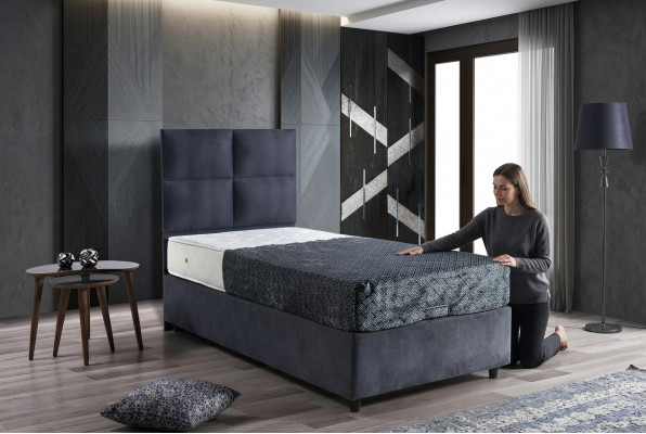 Bett Design Better Luxus Stoff Polster Schlofschamber Miwwelen 90x190 Modern