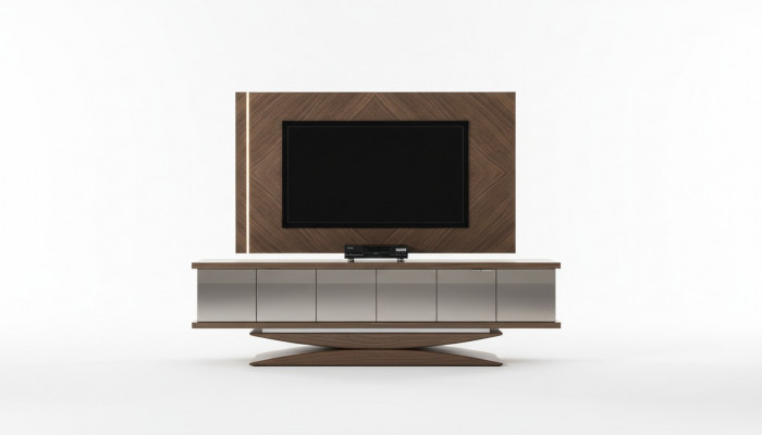 Wunnengswänn Wand Holz Modern Stil Regal Wunnzëmmer Miwwelen Schaf RTV mat TV Kader