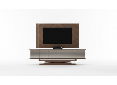 Wunnengswänn Wand Holz Modern Stil Regal Wunnzëmmer Miwwelen Schaf RTV mat TV Kader